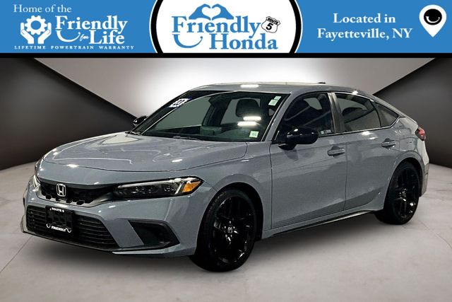 Sonic Gray Pearl 2023 Honda Civic Hatchback Hatchback Front-Wheel Drive Continuously Variable Transmission