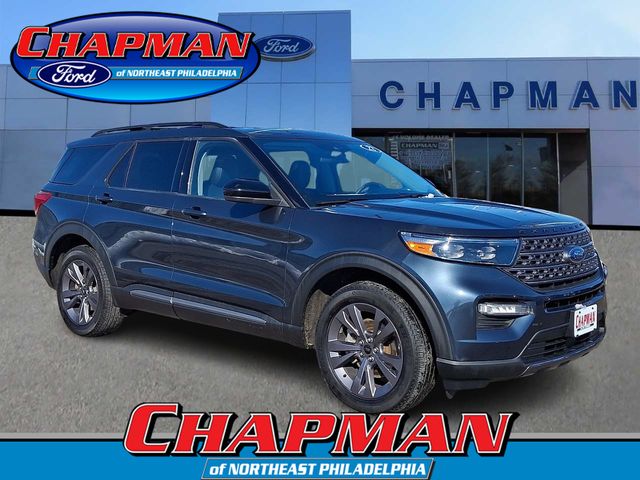 Stone Blue Metallic 2022 Ford Explorer XLT AWD SUV / Crossover All-Wheel Drive Automatic