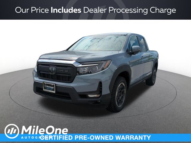 Gray 2024 Honda Ridgeline Pickup Truck All-Wheel Drive 9-Speed Automatic