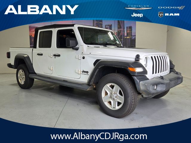 Bright White Clearcoat 2020 Jeep Gladiator Sport Crew Cab 4WD Pickup Truck Four-Wheel Drive 6-Speed Manual