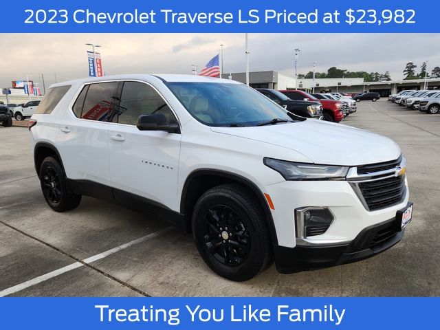 Summit White 2023 Chevrolet Traverse LS FWD SUV / Crossover Front-Wheel Drive 9-Speed Automatic