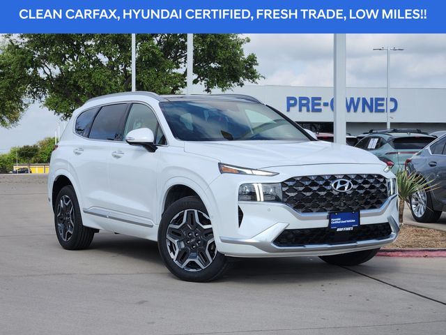 Quartz White 2021 Hyundai Santa Fe Ultimate Calligraphy AWD SUV / Crossover Automatic