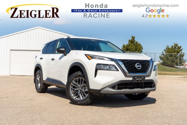 Glacier White 2022 Nissan Rogue S AWD SUV / Crossover All-Wheel Drive Continuously Variable Transmission