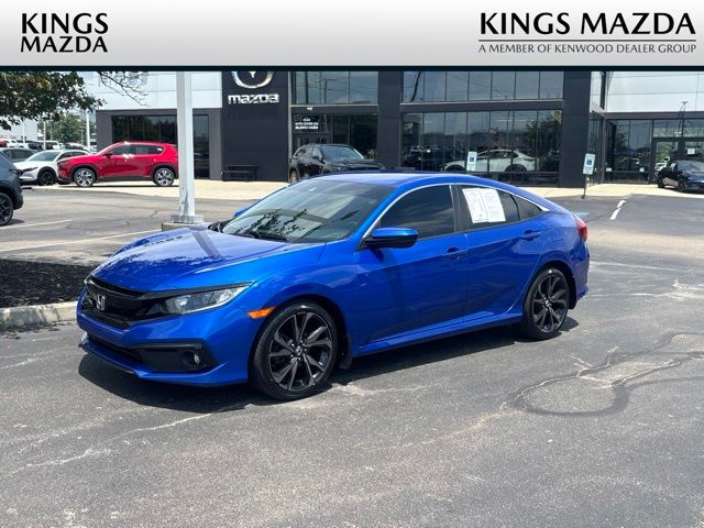 Blue 2020 Honda Civic Sedan Front-Wheel Drive 6-Speed Manual