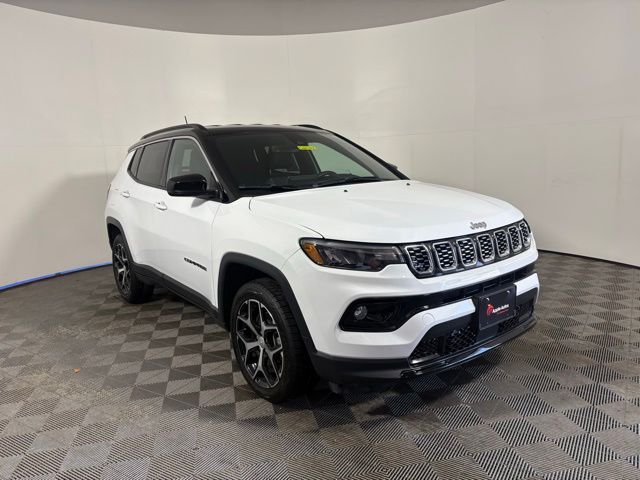 Bright White Clearcoat 2024 Jeep Compass Limited 4WD SUV / Crossover Four-Wheel Drive 8-Speed Automatic