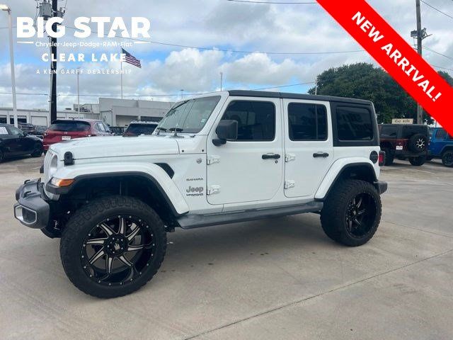2020 Jeep Wrangler Unlimited Sahara White at Emmons Autoplex