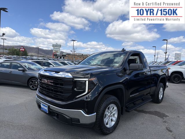 Onyx Black 2025 GMC Sierra 1500 Pro Regular Cab 4WD Pickup Truck Four-Wheel Drive 8-Speed Automatic