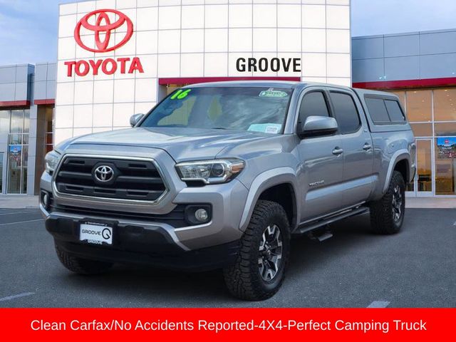 Silver Sky Metallic 2016 Toyota Tacoma Double Cab V6 LB SR5 4WD Pickup Truck Four-Wheel Drive 6-Speed Automatic