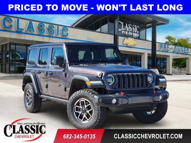 Gray (Granite Crystal Metallic Clearcoat) 2025 Jeep Wrangler Rubicon 4-Door 4WD SUV / Crossover Four-Wheel Drive 8-Speed Automatic