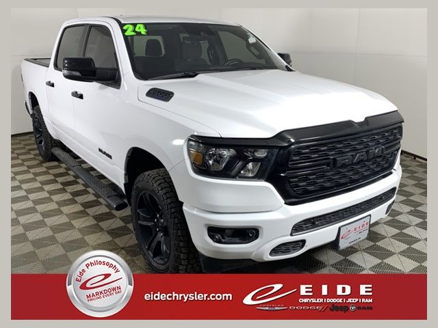 Bright White Clearcoat 2024 RAM 1500 Pickup Truck Four-Wheel Drive 8-Speed Automatic