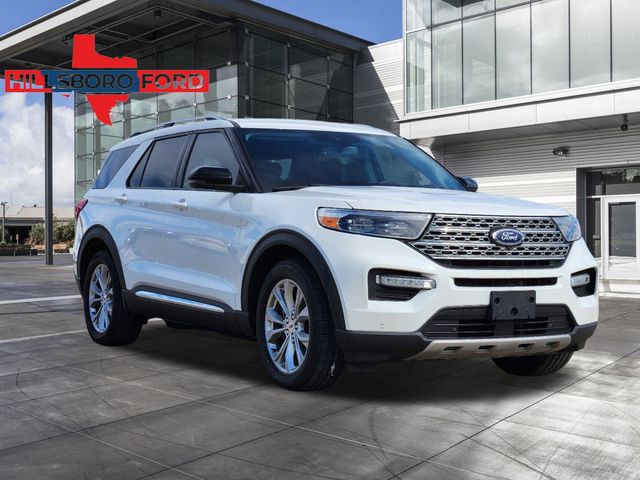 2021 White Ford Explorer Limited RWD SUV