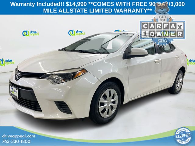 White (Blizzard Pearl) 2016 Toyota Corolla Sedan Continuously Variable Transmission