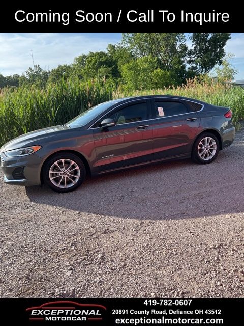 Gray (Magnetic) 2019 Ford Fusion Hybrid Sedan Front-Wheel Drive Continuously Variable Transmission