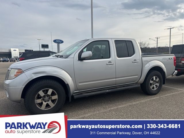 Radiant Silver 2010 Nissan Frontier PRO-4X Crew Cab 4WD Pickup Truck Four-Wheel Drive 5-Speed Automatic Overdrive