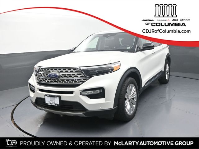 White Metallic 2020 Ford Explorer Limited AWD SUV / Crossover All-Wheel Drive Automatic