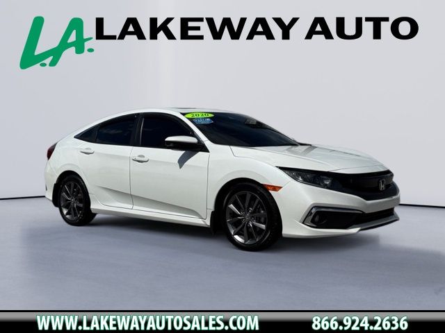 Platinum White Pearl 2020 Honda Civic EX Sedan FWD Sedan Front-Wheel Drive Continuously Variable Transmission
