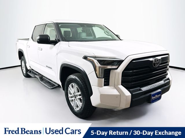 White 2022 Toyota Tundra SR5 CrewMax Cab 4WD Pickup Truck Four-Wheel Drive Automatic
