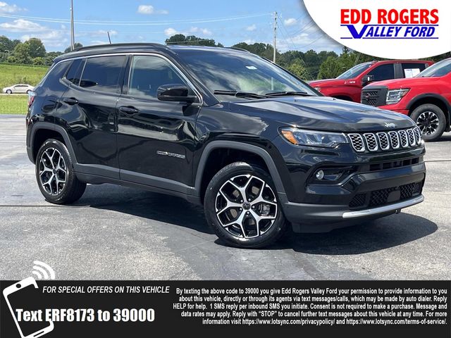 Diamond Black Crystal Pearlcoat 2025 Jeep Compass SUV / Crossover Four-Wheel Drive 8-Speed Automatic