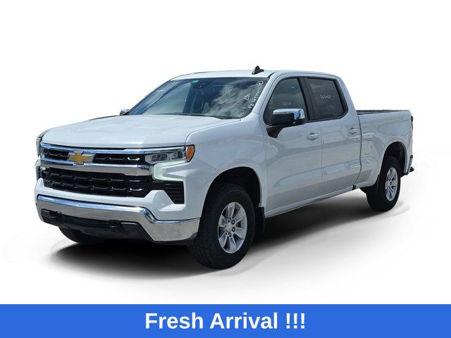 Summit White 2023 Chevrolet Silverado 1500 LT Crew Cab 4WD Pickup Truck Four-Wheel Drive Automatic
