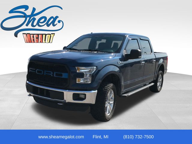 Blue 2015 Ford F-150 Pickup Truck Four-Wheel Drive 6-Speed Automatic