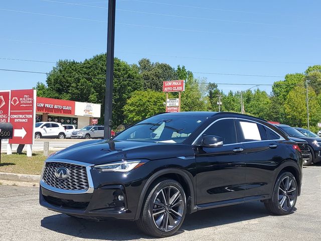 Black Obsidian 2023 INFINITI QX55 Luxe AWD SUV / Crossover All-Wheel Drive Continuously Variable Transmission