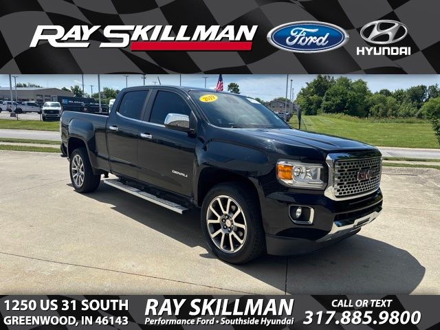 Onyx Black 2019 GMC Canyon Denali Crew Cab 4WD Pickup Truck Four-Wheel Drive 8-Speed Automatic