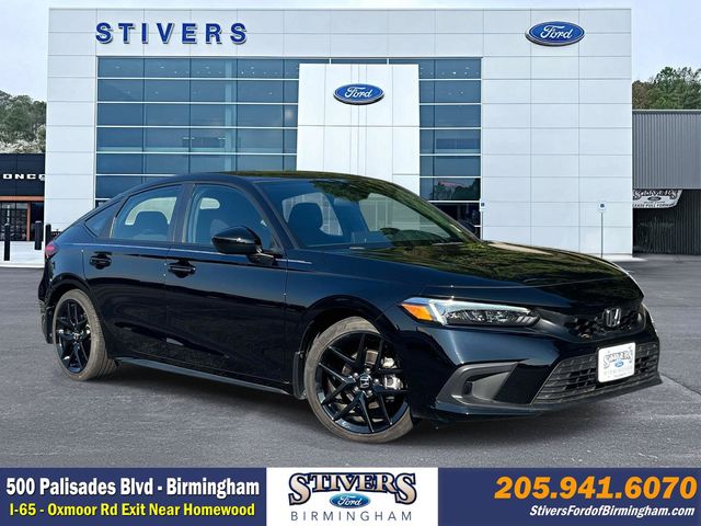 Crystal Black Pearl 2024 Honda Civic Hatchback Hatchback Front-Wheel Drive Continuously Variable Transmission