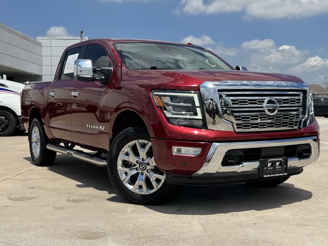 2020 Nissan Titan SL Red at Texan Dodge Chrysler Jeep Ram