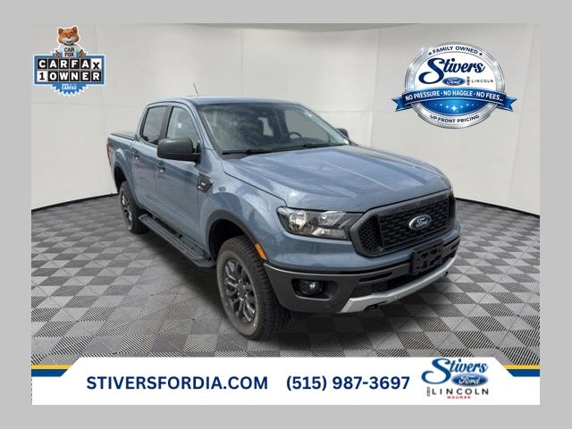Blue (Azure Gray Metallic Tri-Coat) 2023 Ford Ranger Pickup Truck Four-Wheel Drive Automatic