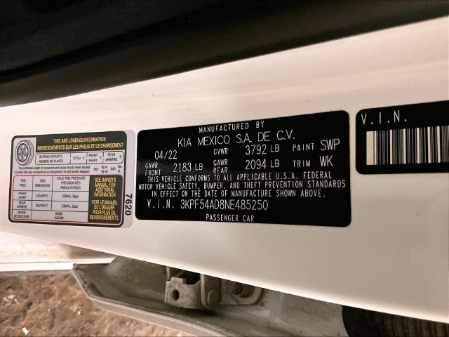 2022 Kia Forte GT-Line White at Bob Ruth Ford