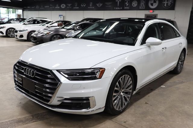 White 2019 Audi A8 L 55 TFSI quattro Sedan All-Wheel Drive Automatic