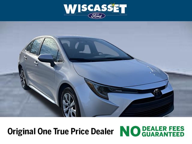 Silver 2024 Toyota Corolla LE FWD Sedan Front-Wheel Drive Continuously Variable Transmission