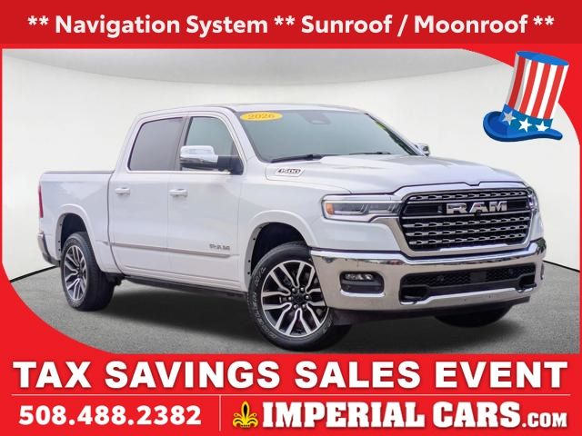 Bright White Clearcoat 2026 RAM 1500 Pickup Truck Four-Wheel Drive 8-Speed Automatic