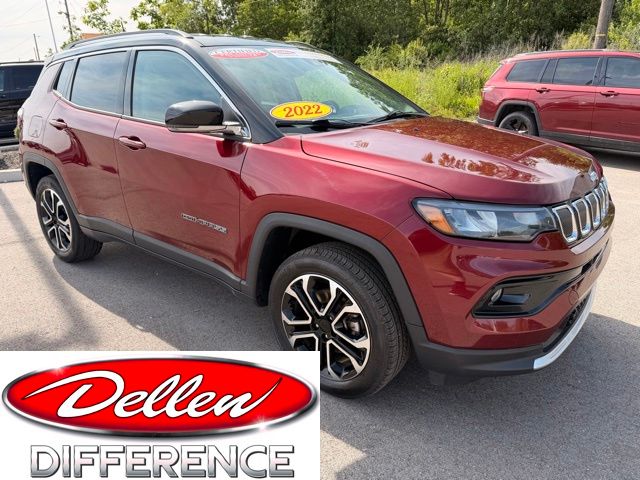 Velvet Red Pearlcoat 2022 Jeep Compass Limited 4WD SUV / Crossover Four-Wheel Drive 9-Speed Automatic