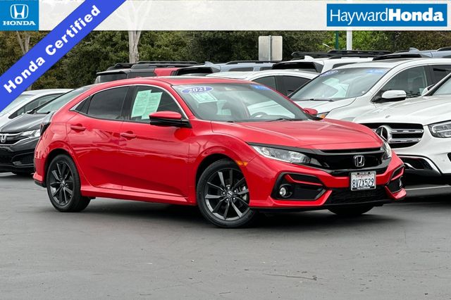 Rallye Red 2021 Honda Civic Hatchback EX FWD Hatchback Front-Wheel Drive Continuously Variable Transmission