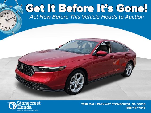 Radiant Red 2024 Honda Accord LX FWD Sedan Front-Wheel Drive Continuously Variable Transmission