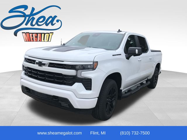 Summit White 2023 Chevrolet Silverado 1500 RST Crew Cab 4WD Pickup Truck Four-Wheel Drive Automatic