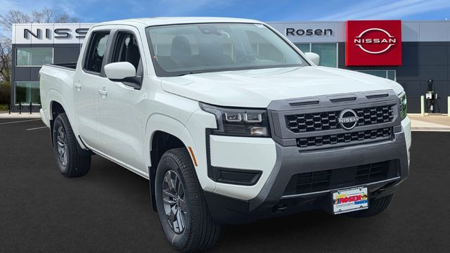Glacier White 2026 Nissan Frontier SV Crew Cab 4WD Pickup Truck Four-Wheel Drive 9-Speed Automatic Overdrive