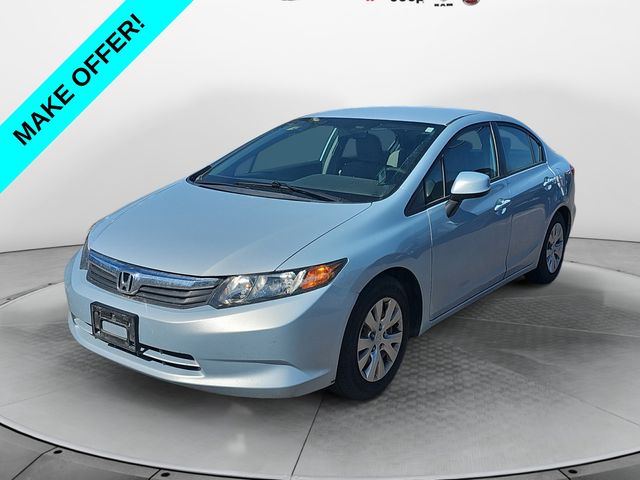 Gray 2012 Honda Civic Sedan Front-Wheel Drive 5-Speed Automatic