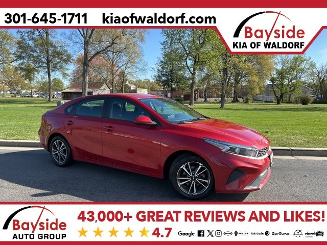 Currant Red 2022 Kia Forte LXS FWD Sedan Front-Wheel Drive Continuously Variable Transmission