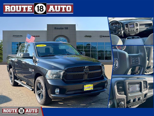 Brilliant Black Crystal Pearlcoat 2016 RAM 1500 Pickup Truck Four-Wheel Drive 8-Speed Automatic