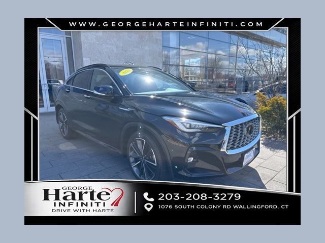 Black Obsidian 2023 INFINITI QX55 Essential AWD SUV / Crossover All-Wheel Drive Continuously Variable Transmission