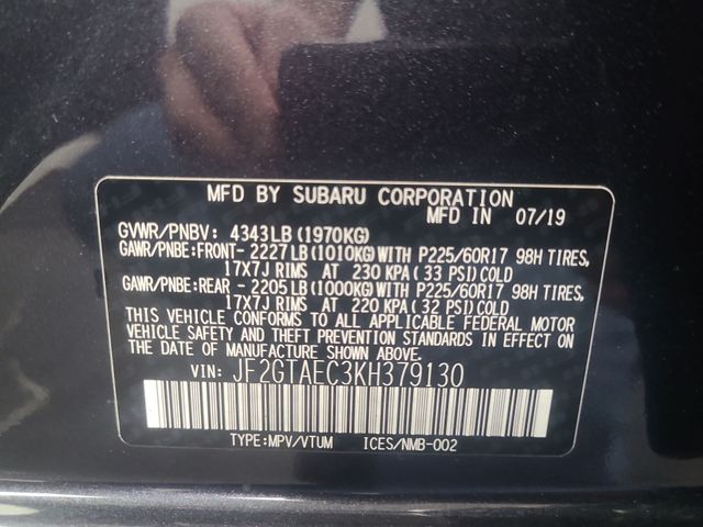 2019 – Subaru – Crosstrek