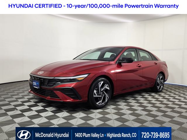 Ultimate Red 2025 Hyundai Elantra Sedan Front-Wheel Drive Continuously Variable Transmission