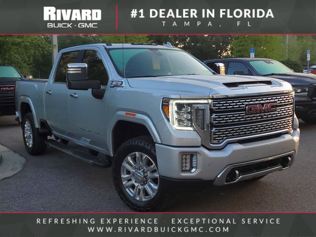 Quicksilver Metallic 2023 GMC Sierra 2500HD Denali Crew Cab 4WD Pickup Truck Four-Wheel Drive Automatic