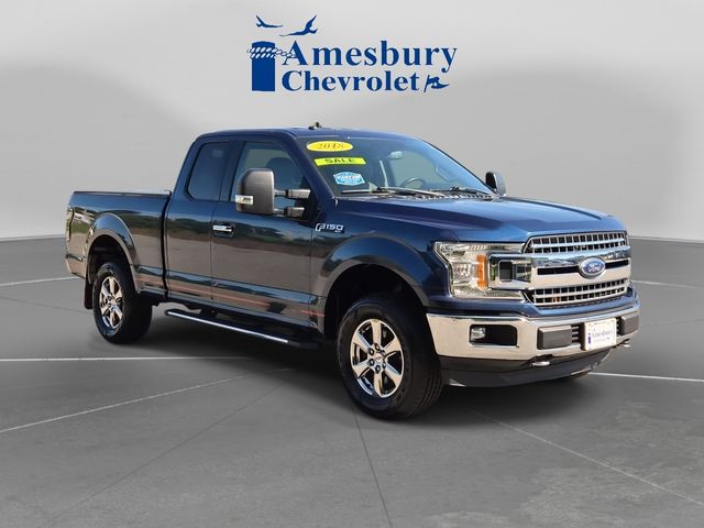Blue 2018 Ford F-150 Pickup Truck Four-Wheel Drive Automatic