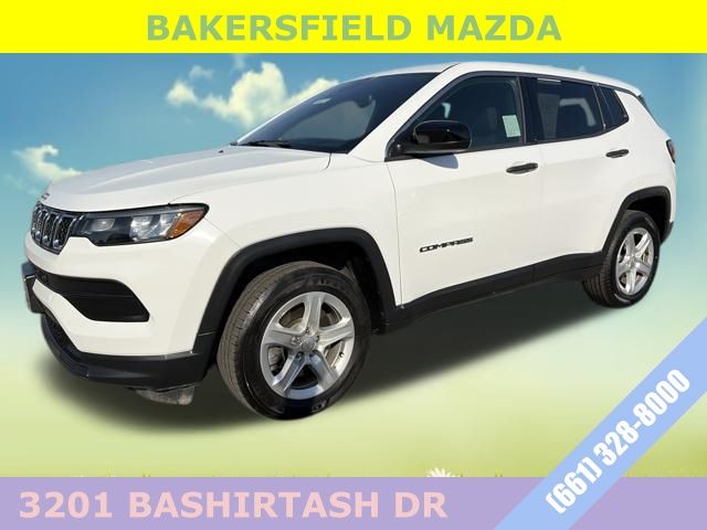 Bright White Clearcoat 2023 Jeep Compass Sport 4WD SUV / Crossover Four-Wheel Drive 8-Speed Automatic