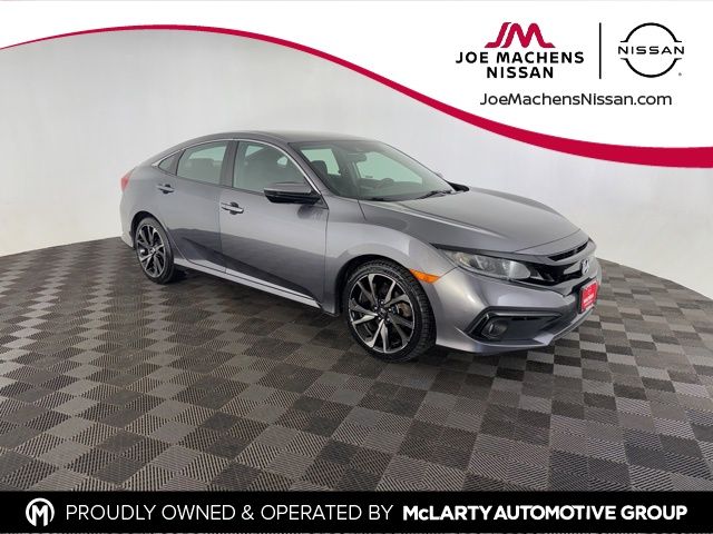 Sonic Gray Pearl 2021 Honda Civic Sport FWD Sedan Front-Wheel Drive Continuously Variable Transmission