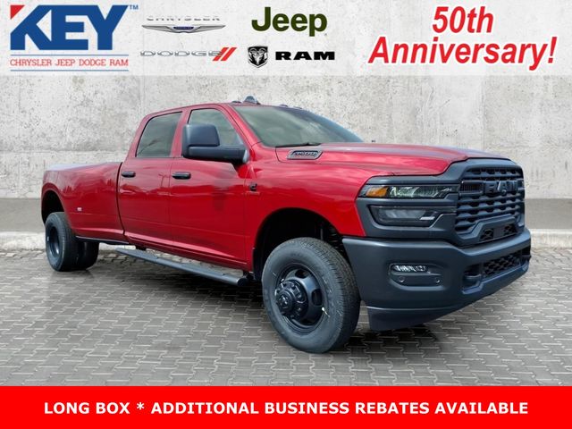 Molten Red Pearlcoat 2026 RAM 3500 Tradesman Crew Cab LB DRW 4WD Pickup Truck Four-Wheel Drive 8-Speed Automatic