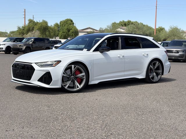 Glacier White Metallic 2021 Audi RS 6 Avant Wagon All-Wheel Drive 8-Speed Automatic